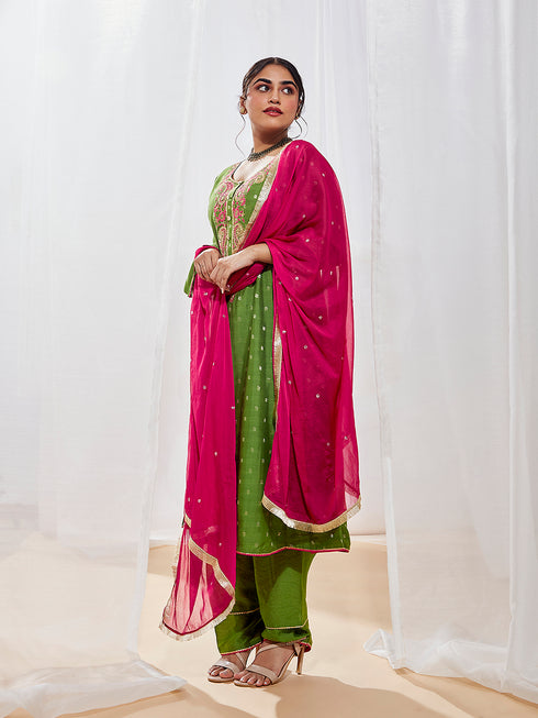 Women's Green Kurta Set