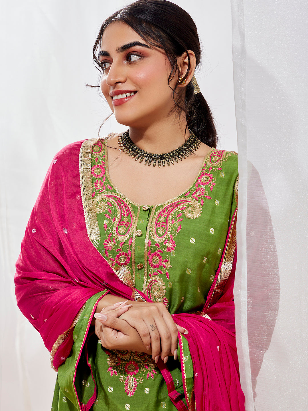 Women's Green Kurta Set