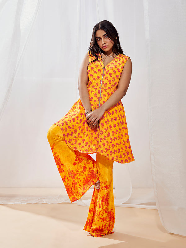 Women's Yellow Kurta Set