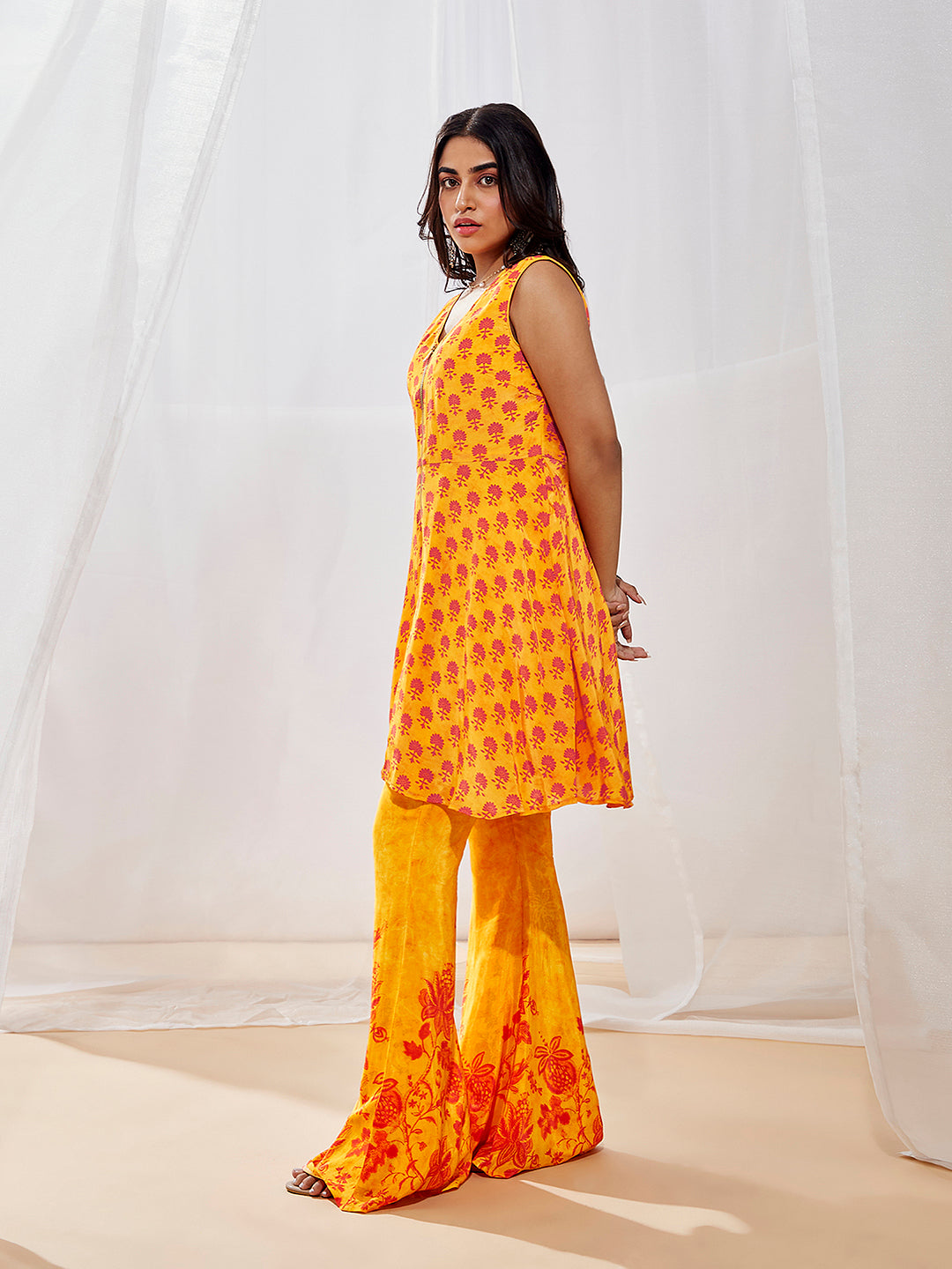 Women's Yellow Kurta Set