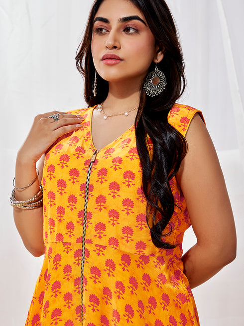 Women's Yellow Kurta Set