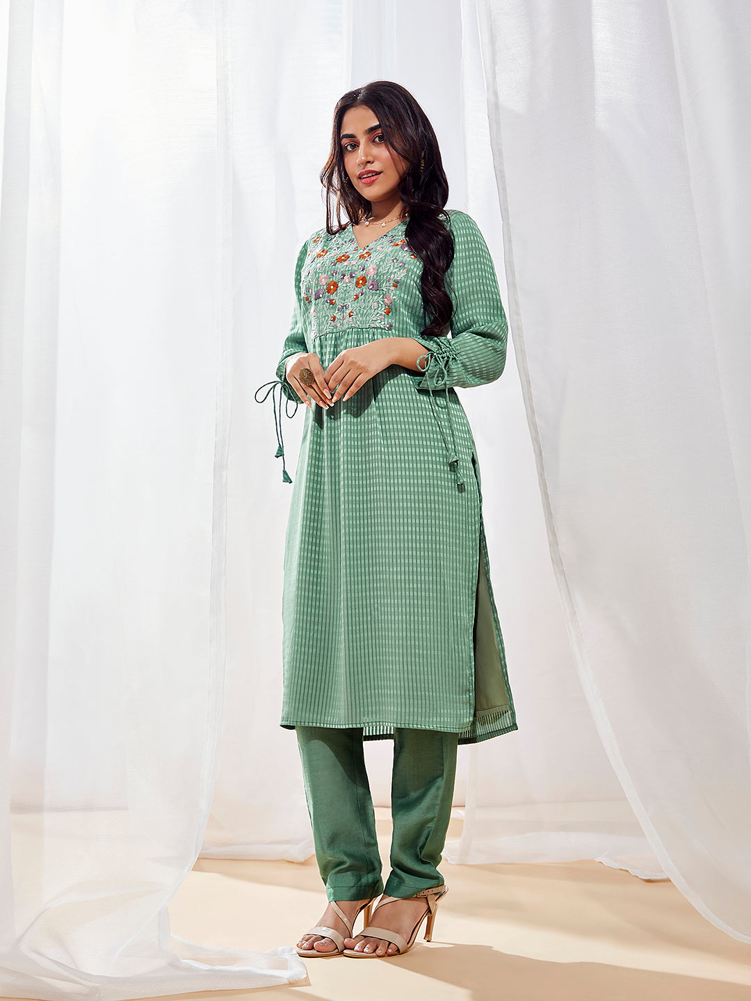 Women's Green Kurta Set