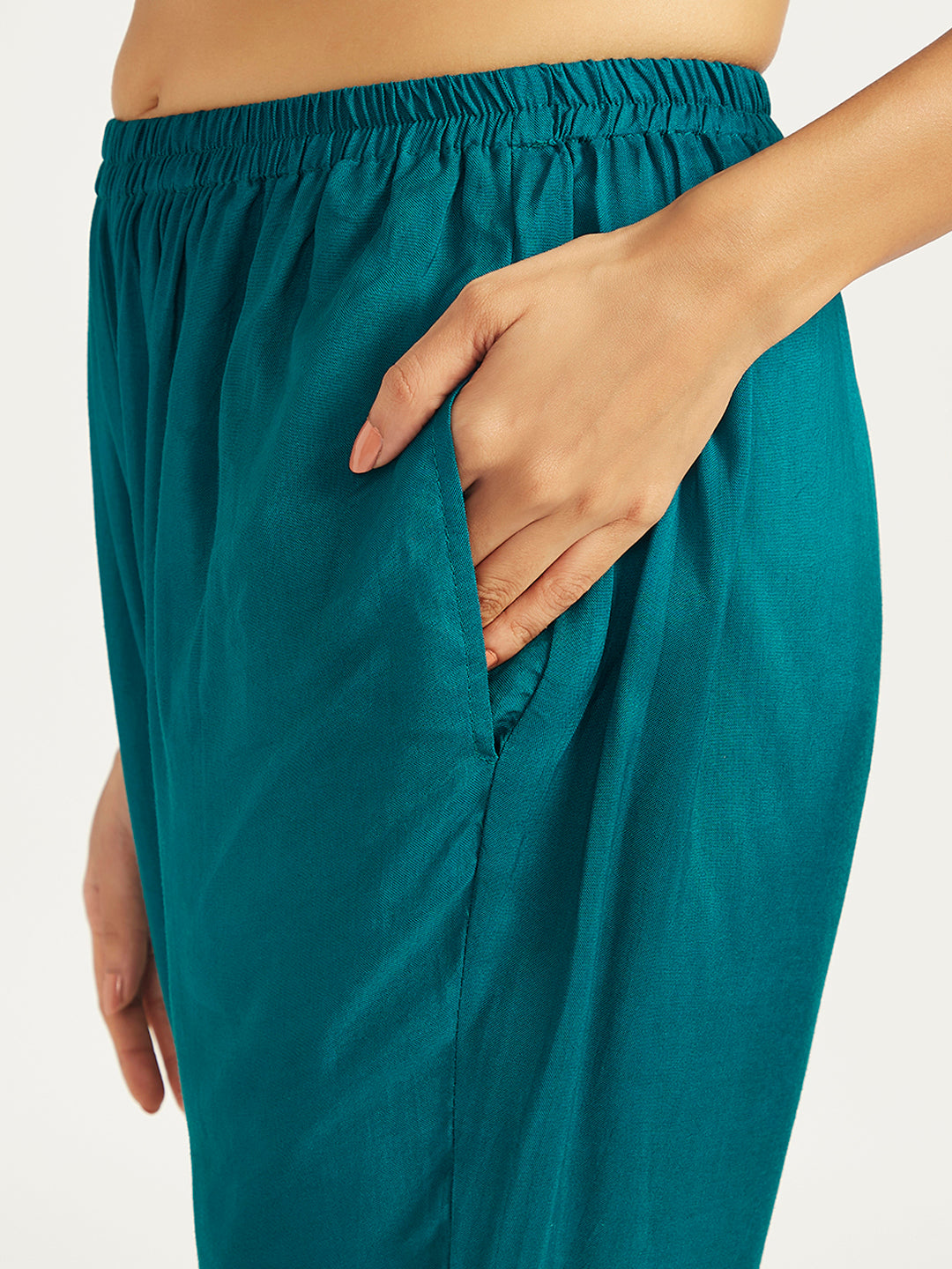 Women's Bottle Green Kurta Set