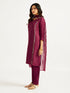 Women's Wine Kurta Set