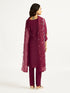 Women's Wine Kurta Set