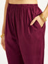 Women's Wine Kurta Set