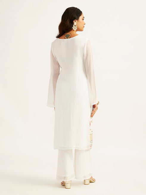 Women's White Kurta Set