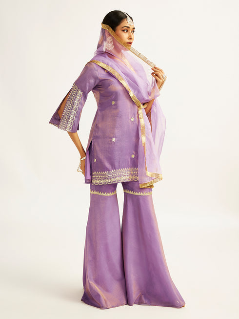 Women's Lavender Sharara Set