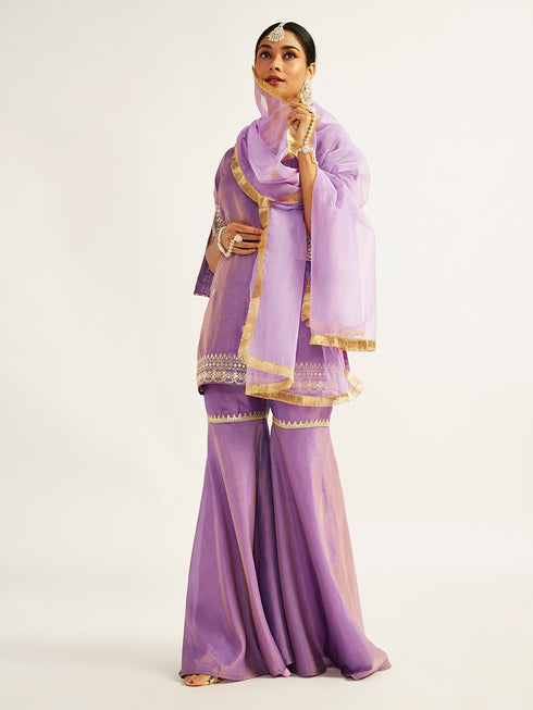 Women's Lavender Sharara Set