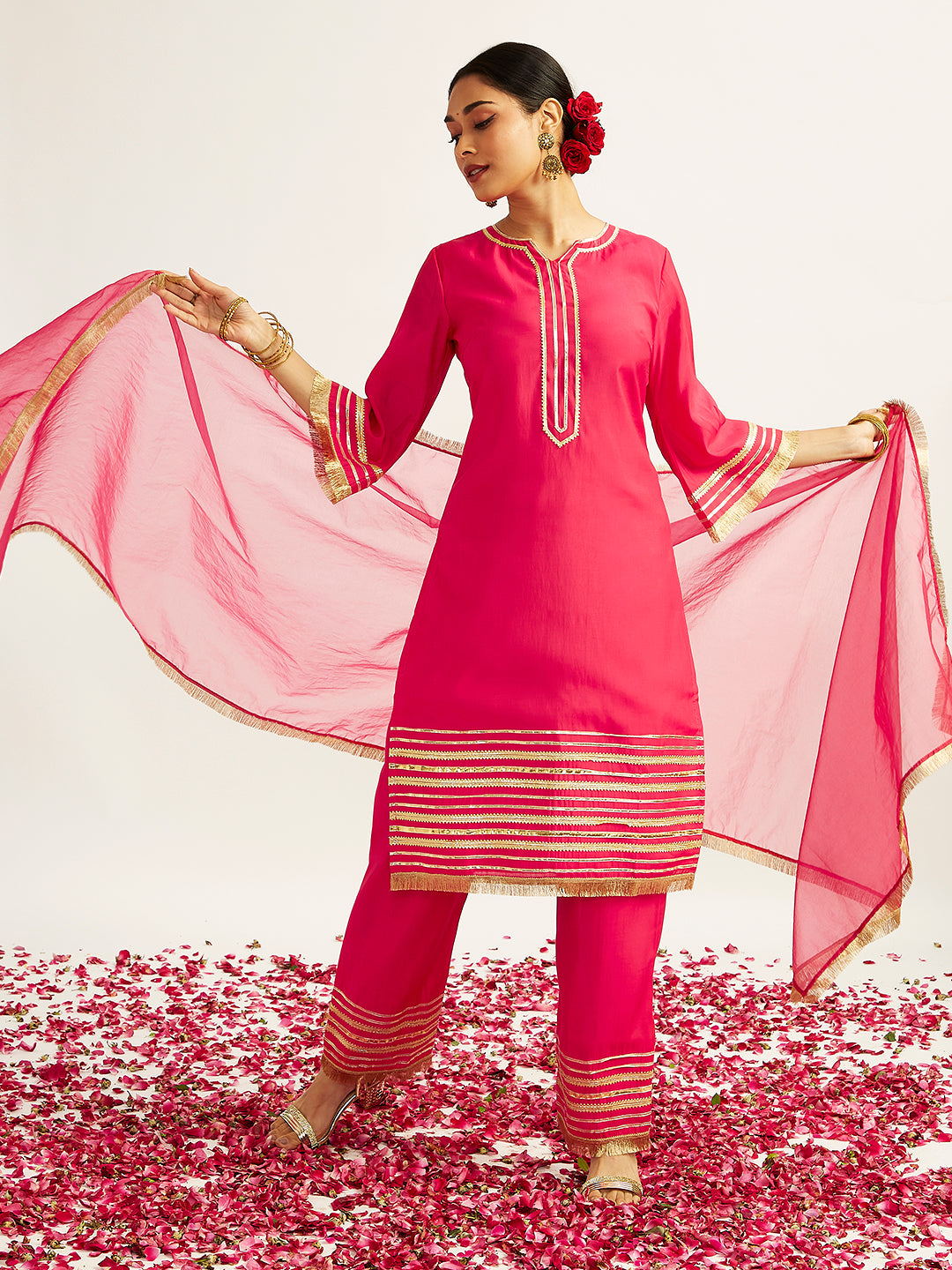 Women's Pink Kurta Set