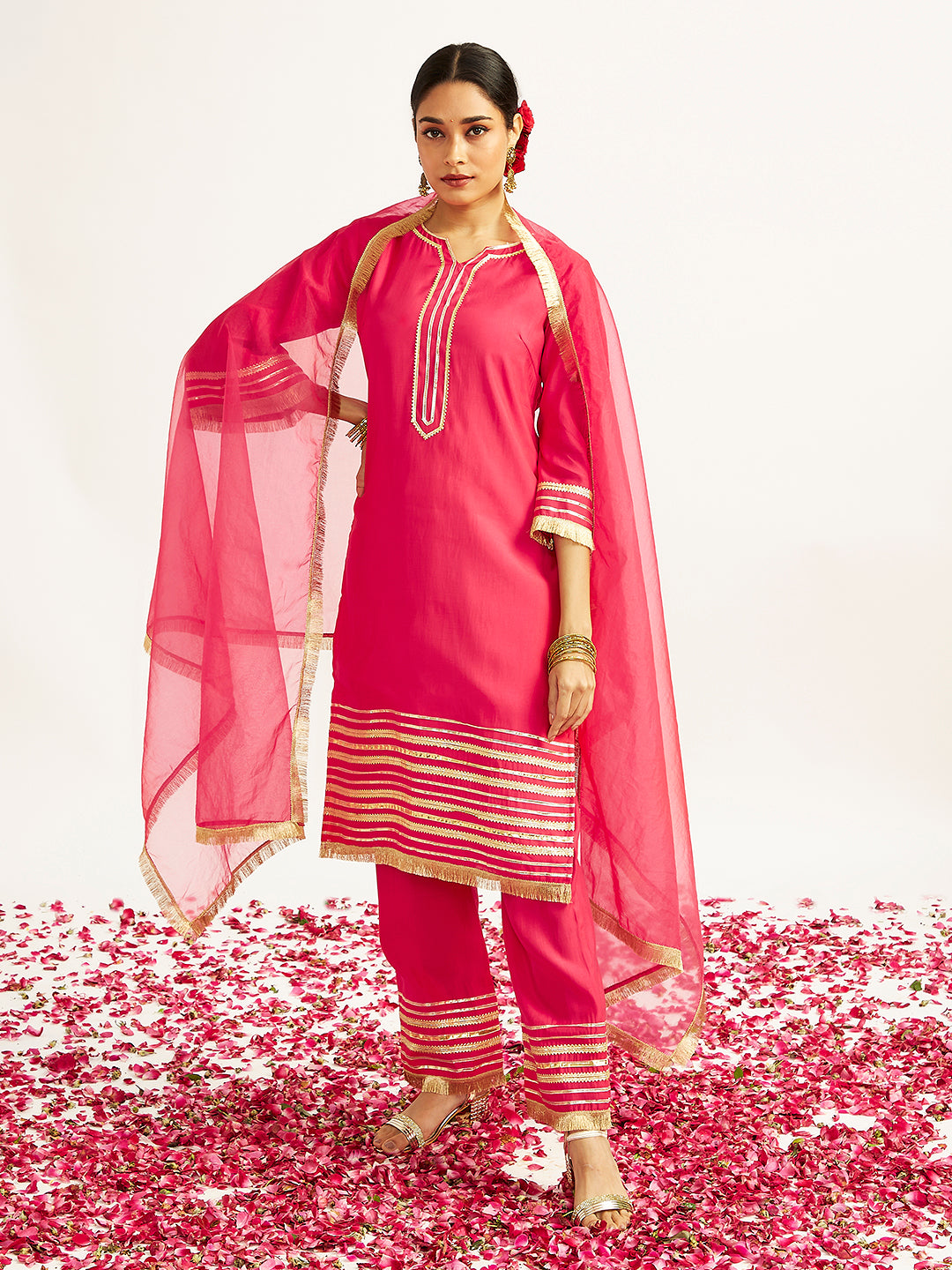 Women's Pink Kurta Set