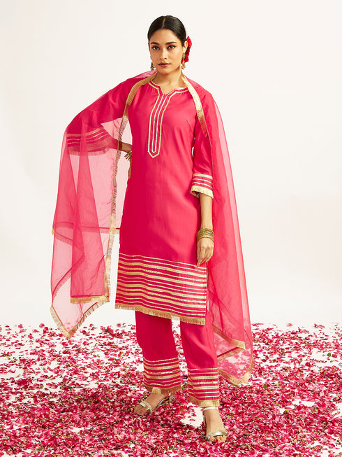 Women's Pink Kurta Set