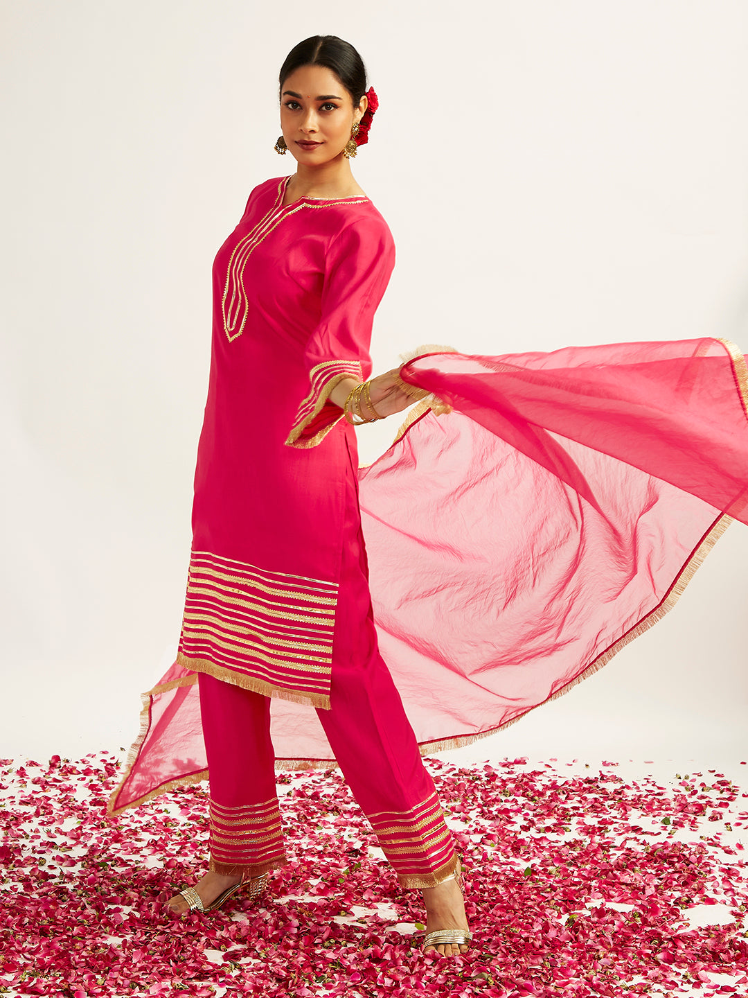 Women's Pink Kurta Set
