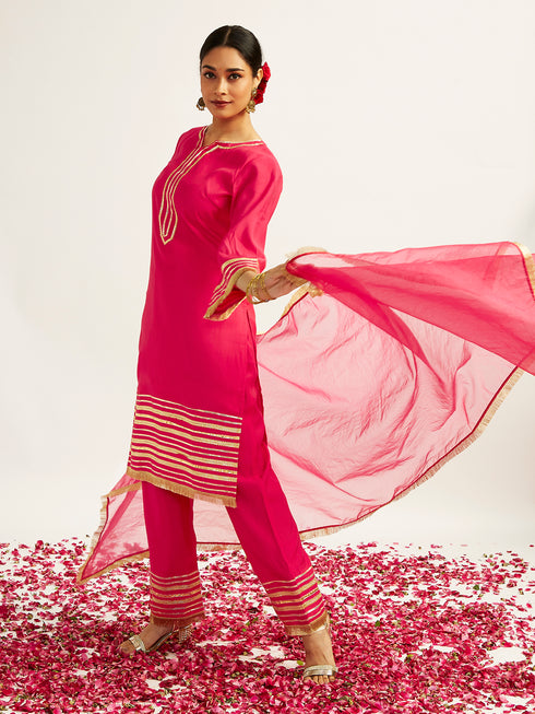 Women's Pink Kurta Set