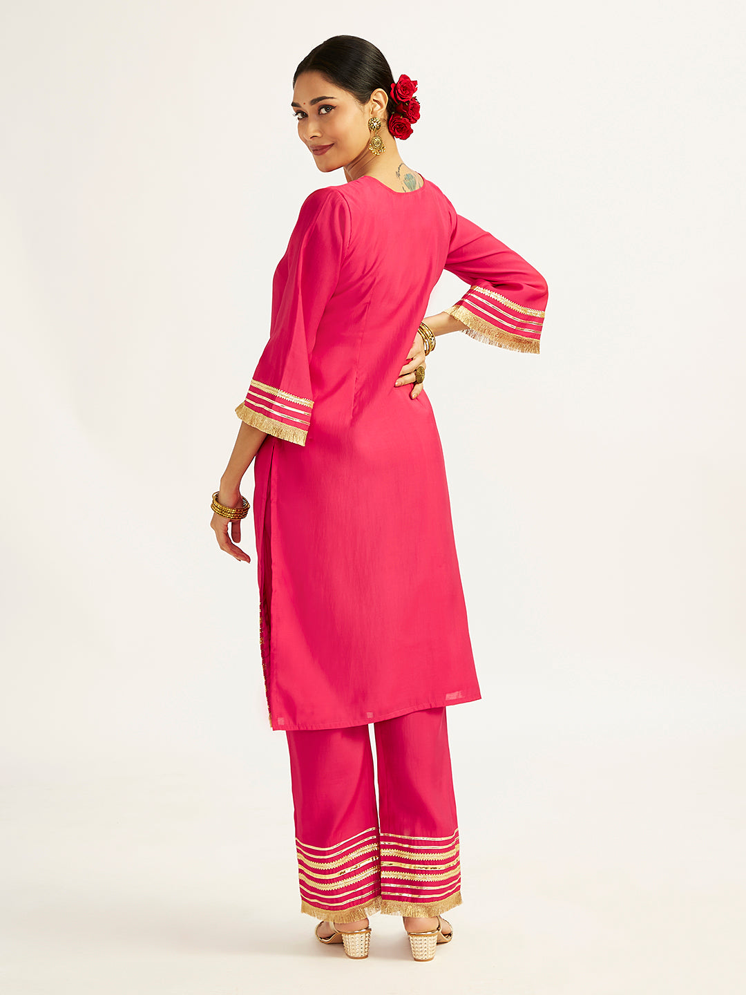 Women's Pink Kurta Set