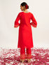 Women's Red Kurta Set