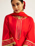 Women's Red Kurta Set