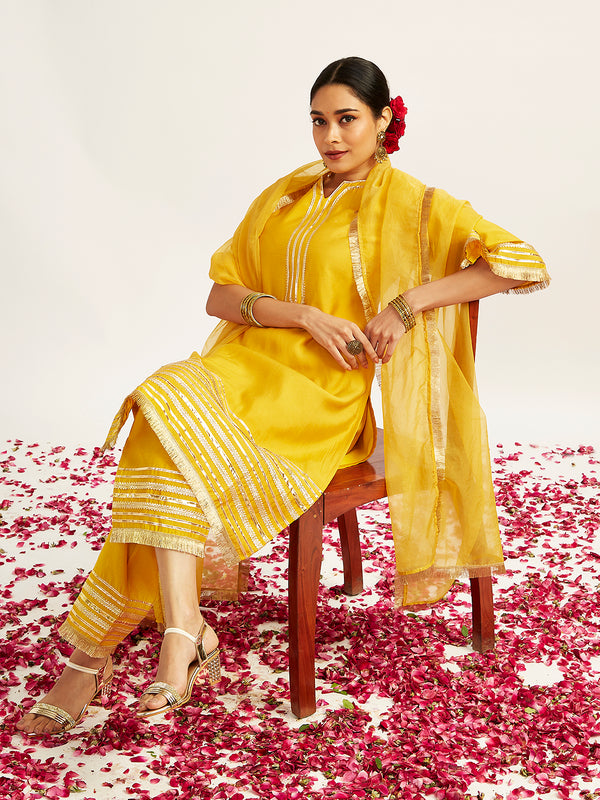 Women's Yellow Kurta Set