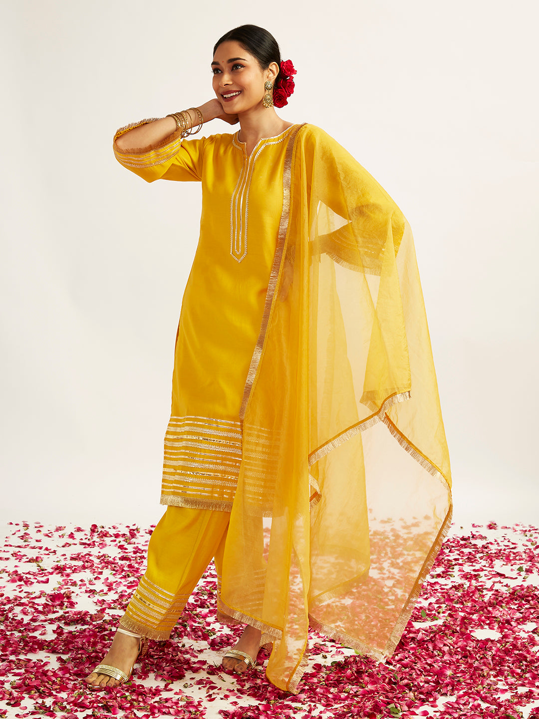 Women's Yellow Kurta Set