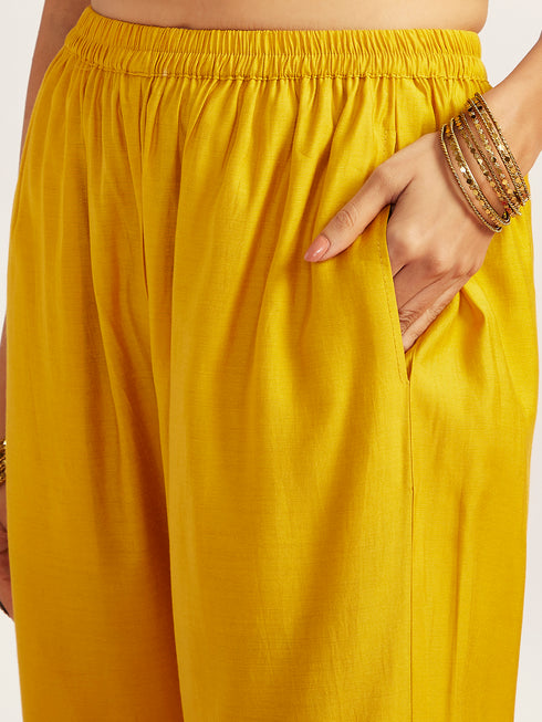 Women's Yellow Kurta Set