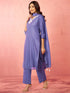 Women's Purple Chanderi Straight Kurta Set