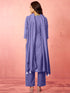 Women's Purple Chanderi Straight Kurta Set