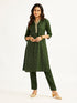 Women's Bottle Green Kurta Set
