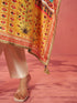 Women's Multicolour Chinon Kaftan Kurta Set