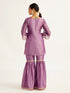 Women's Purple Kurta Sharara Set