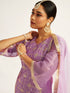 Women's Purple Kurta Sharara Set