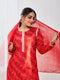 Women's Red Kurta Set