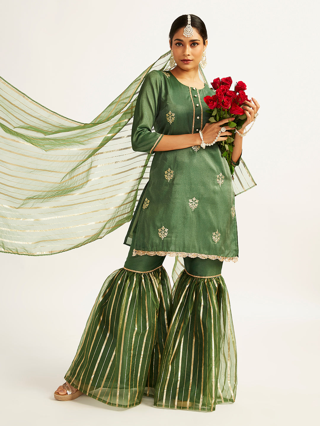 Women's Green Kurta Set