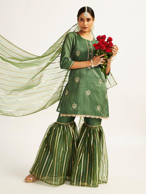 Women's Green Kurta Set