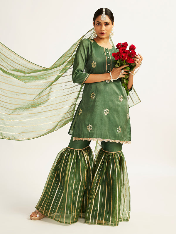 Women's Green Kurta Set