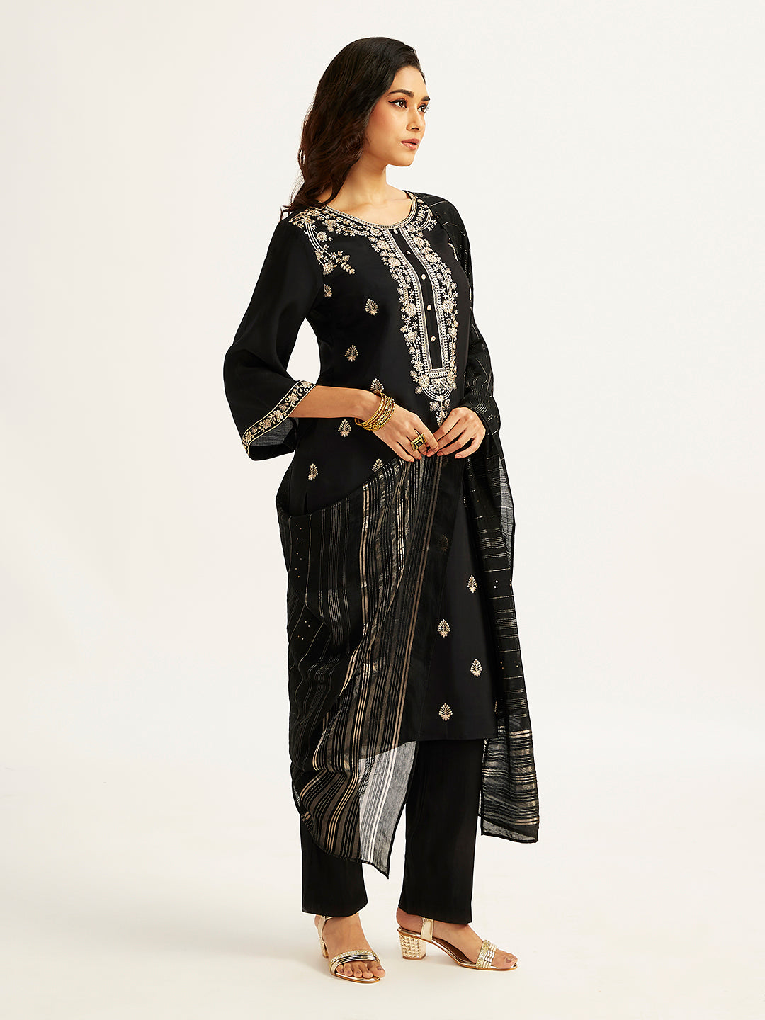 Women's Black Kurta Set