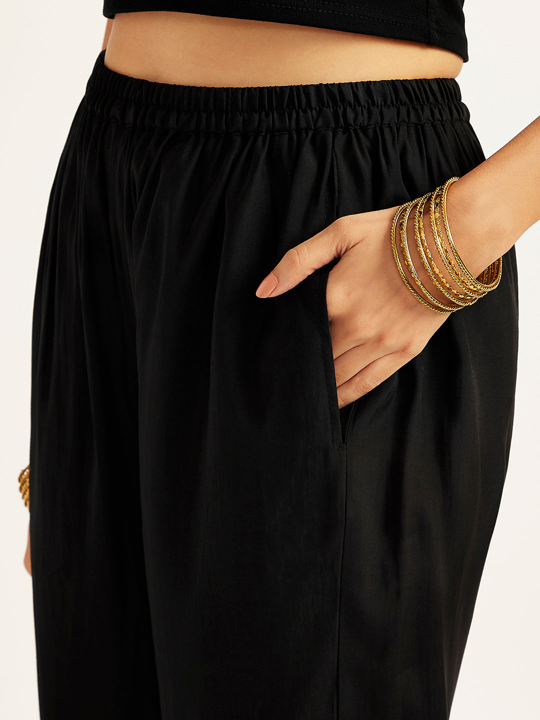 Women's Black Kurta Set