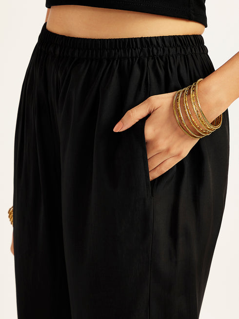 Women's Black Kurta Set
