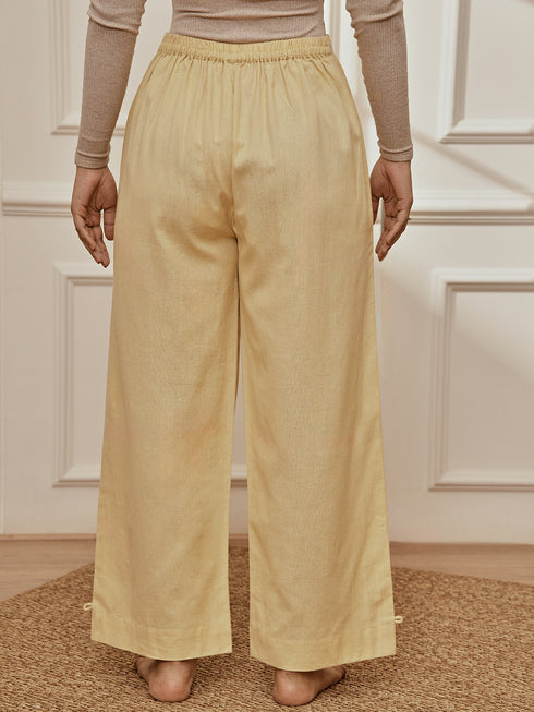 Women's Chiku Cotton Linen Straight Yoga Pants