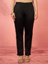 Women's Black Cotton Lycra Trousers