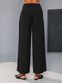 Women's Black Silk-Blend Solid Palazzo