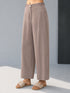 Women's Grey Silk-Blend Solid Palazzo