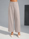 Lavender Silk-Blend Wide Leg Palazzo Pants for Women