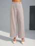 Lavender Silk-Blend Wide Leg Palazzo Pants for Women