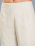 Women's Off-White Cotton Solid Ciggerete Pant