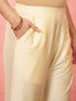 Women's Gold Viscose Palazzo Pants