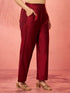 Women's Maroon Viscose Palazzo Pants