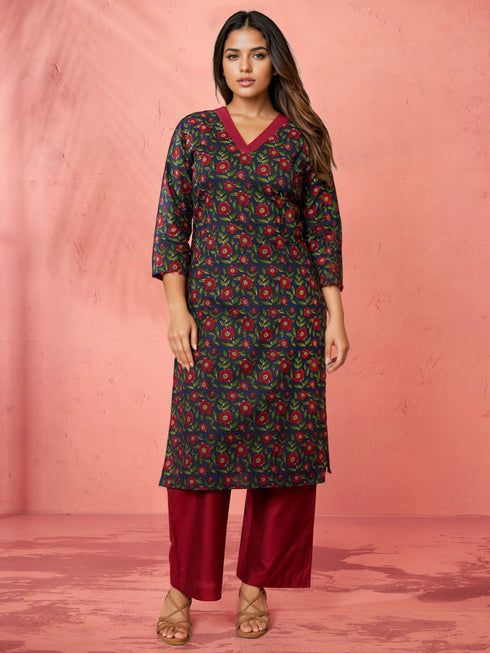 Women's Maroon Viscose Palazzo Pants