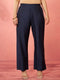 Women's Navy Blue Viscose Palazzo Pants