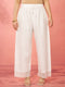 Women's White Cotton Palazzo Pants