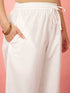 Women's White Cotton Palazzo Pants